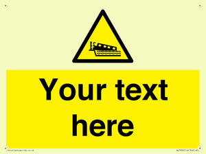 Custom warning grounding narrow boat on lock cill